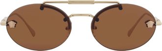 Versace Ladies Black Oval Sunglasses VE2295 1002/73