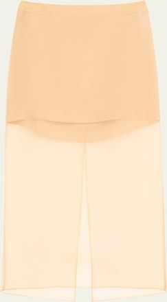 TWP Sylkie Silk Organza Midi Skirt