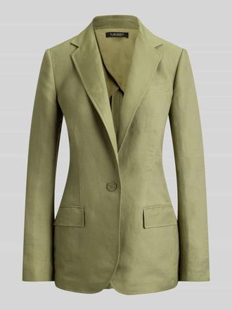 Lauren Ralph Lauren Regular Fit Blazer aus Leinen-Mix in Khaki, Gr&ouml;&szlig;e 34