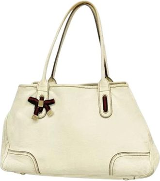 Gucci Pre-owned Handbags, female, White, Size: ONE SIZE Pre-owned Vintage Tote Bag