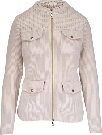 Moncler Cardigan a coste - Toni neutri