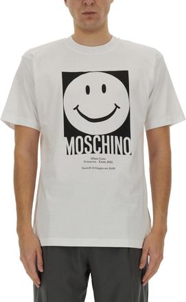 Moschino White Logo Crew Neck T-Shirt
