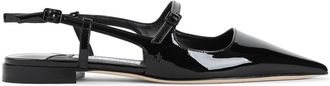Jimmy Choo London Womens Didi Ballet Flats - Black Leather - Size EU 36