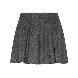 Forte_Forte Rokken, Dames, Grijs, M, Short Skirts