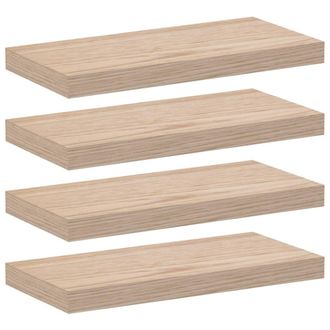 vidaXL Vidaxl - Estantes Flotantes 4 Uds Madera De Ingenier&iacute;a 50x23,5x4 Cm