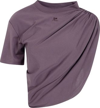 Courr&egrave;ges Asymmetrical Twist T-Shirt