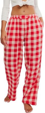 Free People Be Mine Pajama Pants in Atlas Red Combo at Nordstrom, Size X-Small