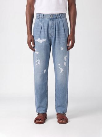 Brunello Cucinelli Jeans dritti Brunello Cucinelli in cotone distressed