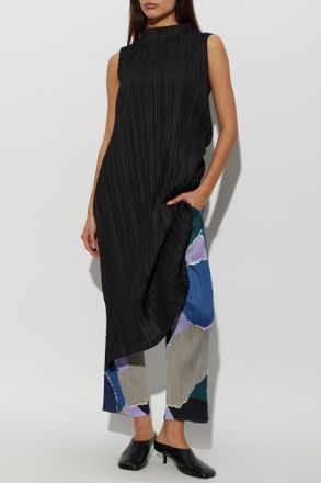 Pleats Please Issey Miyake Pleated Trousers, Womens, Blue