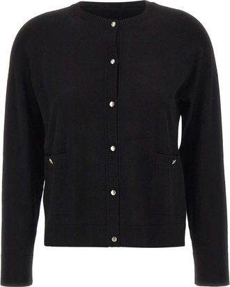 Elena Miro Truien & Vesten, Dames, Zwart, M, Viscose Blend Cardigan