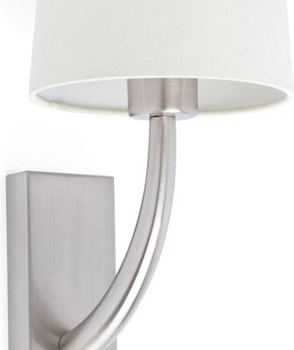 Faro Barcelona Rem Aplique De Pared N&iacute;quel Mate/blanca 29680-19