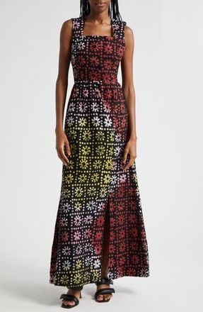 Busayo Yinka Maxi Dress in Black Multi at Nordstrom Rack, Size Large