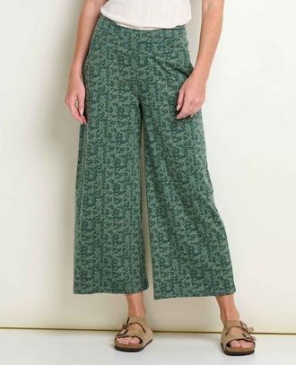 Toad & Co Chaka Wide Leg Crop Pant in Cilantro Print at Nordstrom, Size X-Small 25