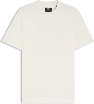BOSS x ASTON MARTIN mercerized-cotton T-shirt with wing detail