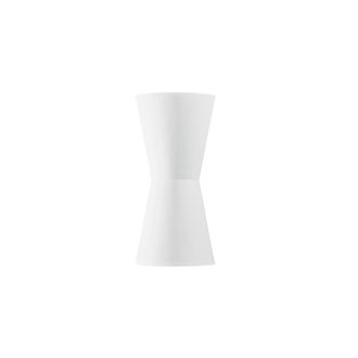 Luce-Ambiente-Design Aplique de yeso blanco pintable con luz de emisi&oacute;n doble 38 cm