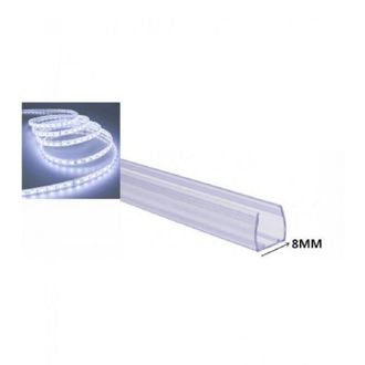Trade Shop Trade Shop Traesio - Trade Shop - Profilo In Plastica Da 1 Mt Senza Copertura Per Strip Led Strisce Da 8 Mm Ps-8mm