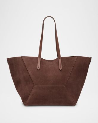 Brunello Cucinelli Duo Medium Suede Shopper Tote Bag