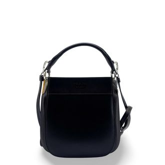 Prada Margit Small Leather Shoulder Bag Black