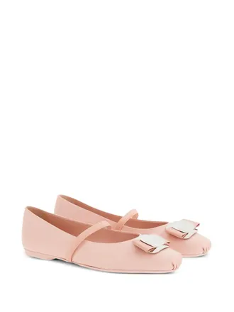 Ferragamo Signature Bow Ballet Flat - Pink