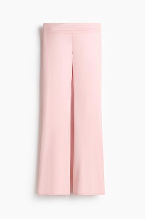 H&M Schlaghose aus angerautem Jersey - Pink
