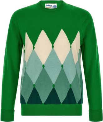Ballantyne Truien & Vesten, Heren, Groen, 3Xl, Kasjmier, Trui met ronde hals