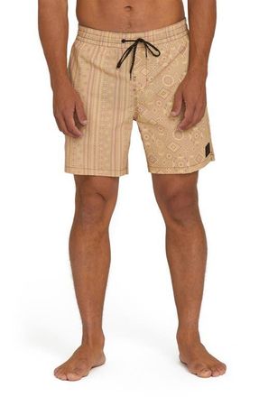 Billabong Garage Layback Swim Trunks in Oatmeal at Nordstrom, Size X-Large