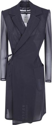 Junya Watanabe Lange Double-Breasted Jas - Dames - Mantel - Zwart - M - Jassen