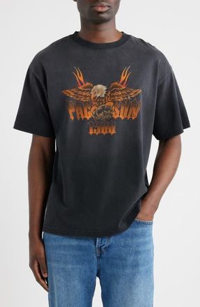 PacSun Eagle Skull Cotton Graphic T-Shirt in Black at Nordstrom, Size X-Large