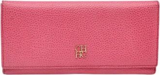 Carolina Herrera Pre-owned Wallets, female, Pink, Size: ONE SIZE Pre-owned Trifold Wallet