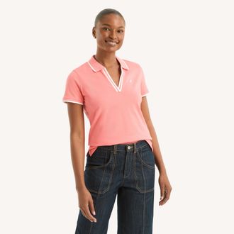 Nautica Womens Sustainably Crafted Deck Polo