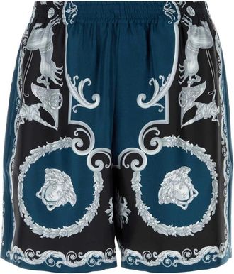 Versace Gedrukte Slim Shorts van Zijde Twill - Heren - Strandmode - Veelkleurig - L - Badmode
