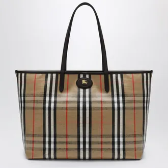 Burberry Medium Highlands Tote bag in Check pattern