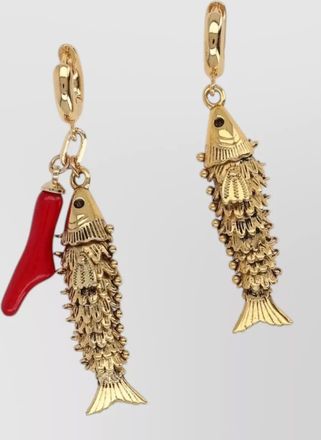 Isabel Marant asymmetric fish-shape drop earrings