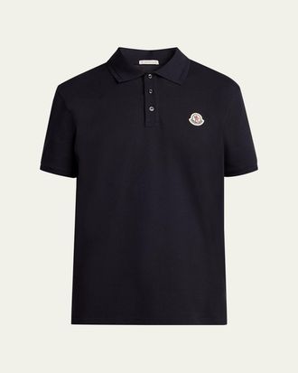 Moncler Mens Logo Cotton Polo Shirt