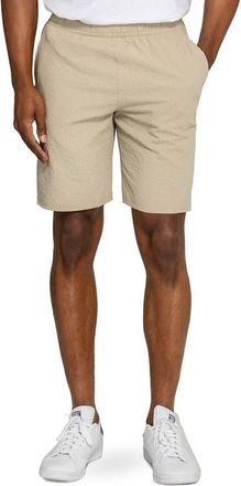 W.R.K Slim Fit Drawstring Seersucker Shorts in Tan at Nordstrom, Size Xx-Large
