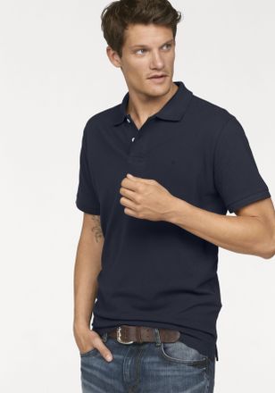 Tom Tailor Poloshirt TOM TAILOR Basic, Herren, Gr. XXL, blau (navy), Piqu&eacute;, Obermaterial: 100% Baumwolle, unifarben, normal, Flachstrickb&uuml;ndchen, Shirts Poloshir