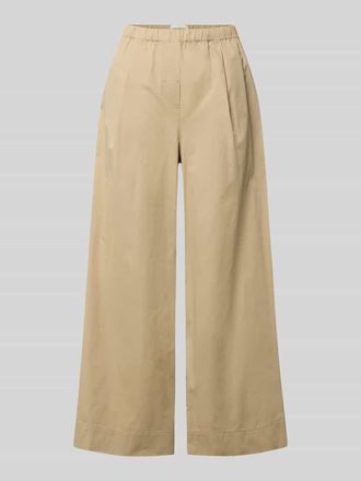 Max Mara Weite Hose aus reiner Baumwolle in Beige, Gr&ouml;&szlig;e 34