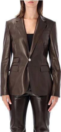 Ralph Lauren Parker Blazer - Dames - Blazers - Bruin - S - Leer - Jassen