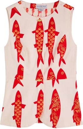 Never Fully Dressed Marina Sol Cotton Waistcoat top - White - 16 (UK16 / XL)