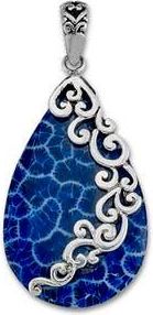 Samuel B. Blue Fossil Coral Pendant in Silver/Blue Coral at Nordstrom Rack