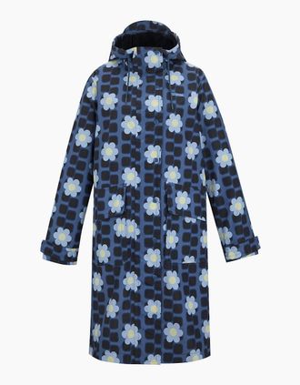 Regatta Womens Regatta Womens/Ladies Orla Kiely Floral Long Length Waterproof Jacket - Blue - Size: 16