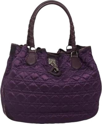 Dior Pre-owned Nylon Tote Bag - Dames - Vintage Handtas - Paars - ONE Size - Nylon - Vintage
