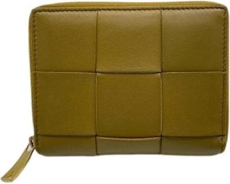 Bottega Veneta Pre-owned Vintage Bi-fold Portemonnee - Dames - Vintage Accessoires - Bruin - ONE Size - Leer - Vintage
