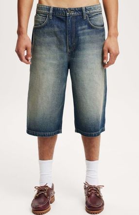 Cotton On Mens Super Baggy Jort in Sublime Blue at Nordstrom, Size 34