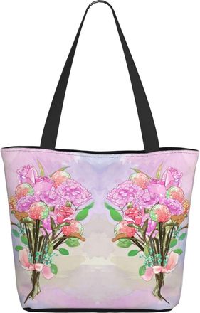 AOOEDM Watercolor Roses Flower Ladies Shopping Bag 13x11x7in.The Perfect ValentineS Day Gift.It Is The Best ValentineS Day Gift For Mom, Daughter, Wife,Etc