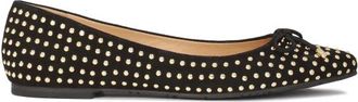 Kazar Su&egrave;de ballerinas versierd met gouden strass - Dames - Ballerinas - Veelkleurig - 37 EU - Su&egrave;de - Schoenen