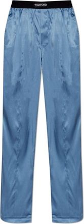 Tom Ford Nachtkleding, Heren, Blauw, M, Zijden pyjamabroek