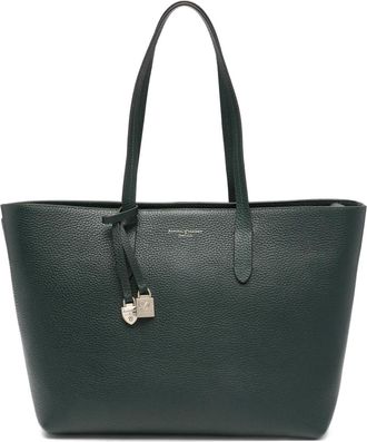 Aspinal of London Borsa tote con ciondolo - Verde