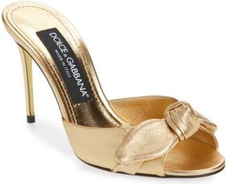 Dolce & Gabbana Keira Mule Sandal in 8H945 Oro at Nordstrom, Size 8.5Us