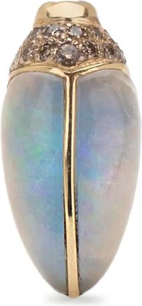 Bibi van der Velden Orecchino a bottone Scarab in oro giallo 18 carati con pietre